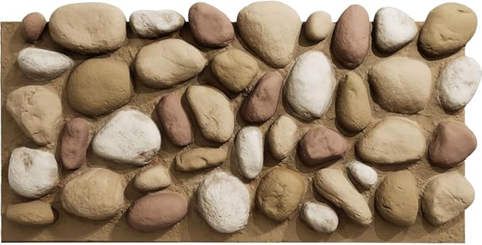 EverStone River Rock Faux Rock Panel, Canyon Dune Color
