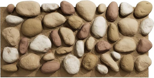 EverStone River Rock Faux Rock Panel, Canyon Dune Color