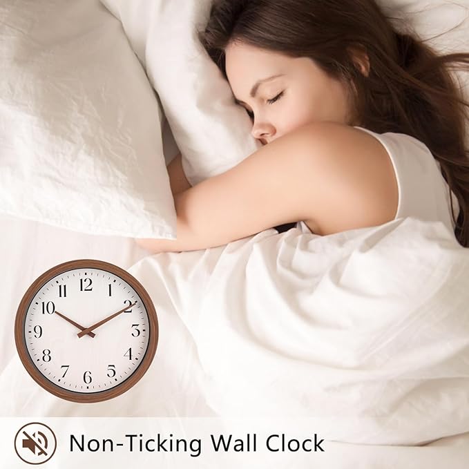 Topkey 12 Inch Silent Wall Clock