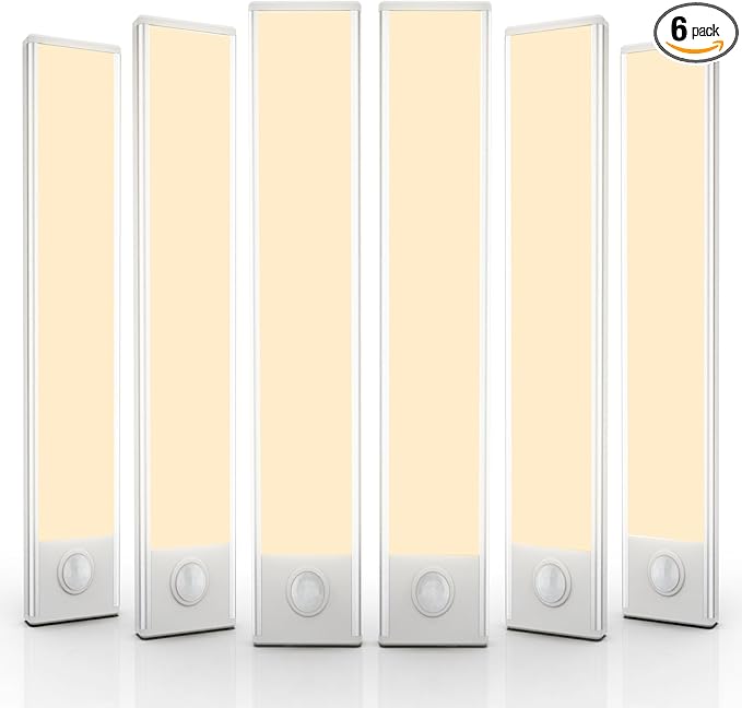 6 Pack Under Cabinet Lights Wireless, 58 LED Motion Sensor Light Indoor