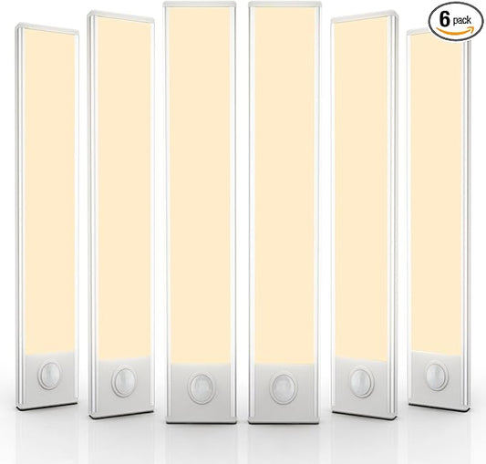 6 Pack Under Cabinet Lights Wireless, 58 LED Motion Sensor Light Indoor