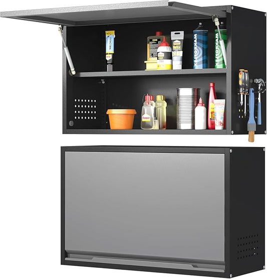 Garage Wall Cabinet, Floating Metal Wall Cabinet