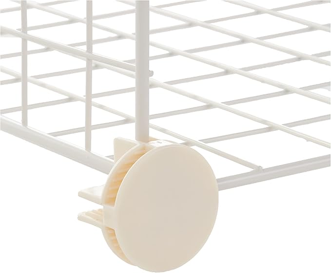 Amazon Basics 6 Cube Wire Grid Storage Organizer, Stackable Storage Cubes