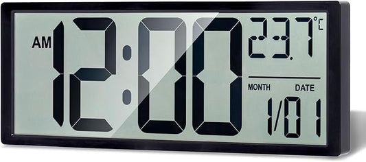 Maxstar Large Digital Wall Clock, Desktop/Wall Mounted