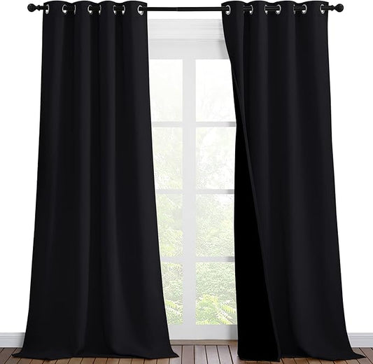NICETOWN High-End Thermal Curtains, Full Blackout Curtains 90 Inches Long