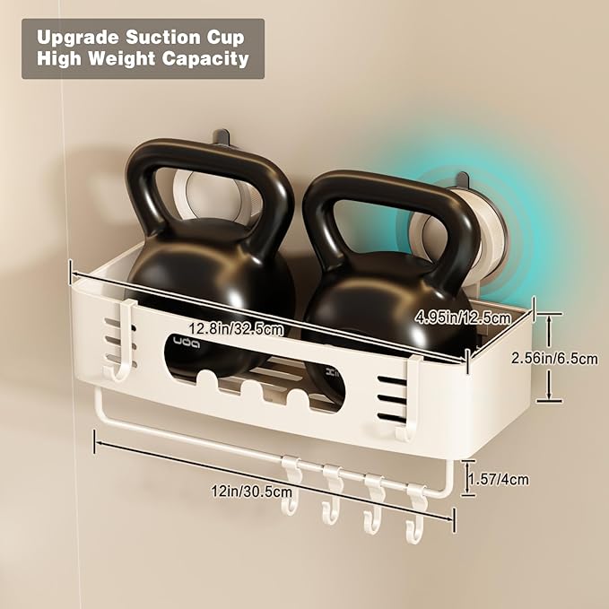 Voldra Shower Caddy Suction Cup, Shower Shelves