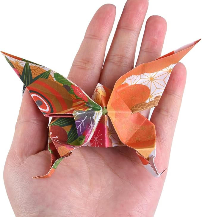 Origami Paper Kit 50 Sheets 70GSM 6 Inch Square Double Sided Color 50 Vivid Japanese Washi Chiyo Colors for Hand Crafts Origami Paper Arts Creativity.Japanese Sakuras
