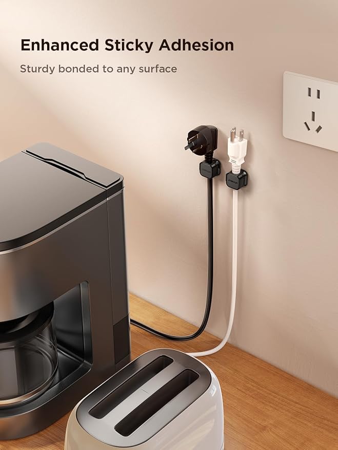 12 Pack Magnetic Cable Management Clips, Phone Electric Charging Cord Holder, Desktop Cord Organizer, Adhesive Cable Organizer Keeper for Home Kitchen Office Desk Outdoor Wall Car Bedroom Nightstand