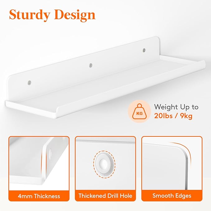 Lifewit Floating Shelves for Bathroom, Acrylic Wall Organizer for Perfume