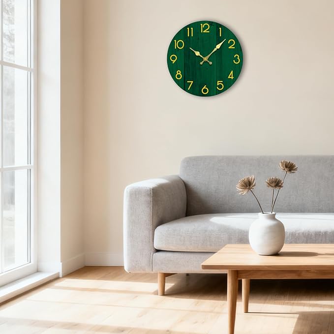 Wall Clock, Modern Wall Clocks Battery Operated, Silent Non Ticking Clock