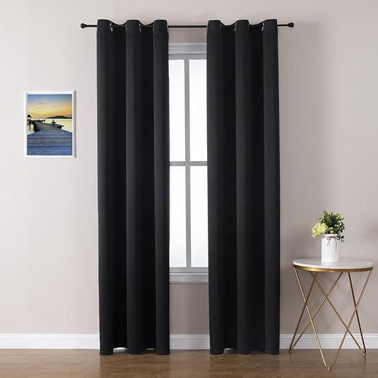 ChrisDowa Blackout Curtains 72 inches Long