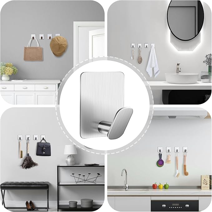 DELITON Towel Hooks for Bathrooms