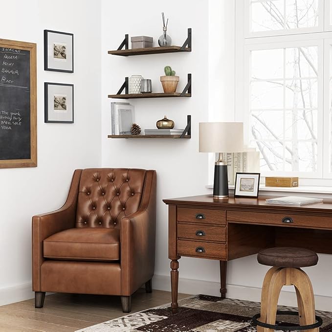 Forbena Rustic Floating Book Shelves