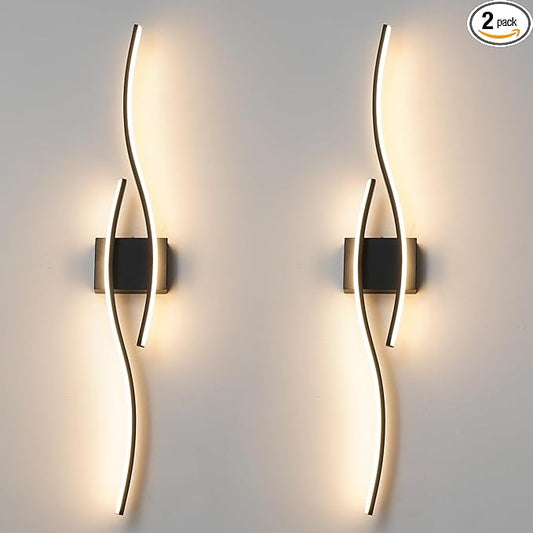 Daunton Hardwired Modern Wall Sconce Set of Two