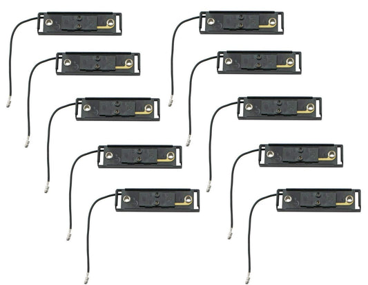 All Star Truck Parts 4x1 Black Bracket & Single Wire Plug for Thin Line Series Trailer Lights, ABS, Model ASTP400MB-10, 10 Pack