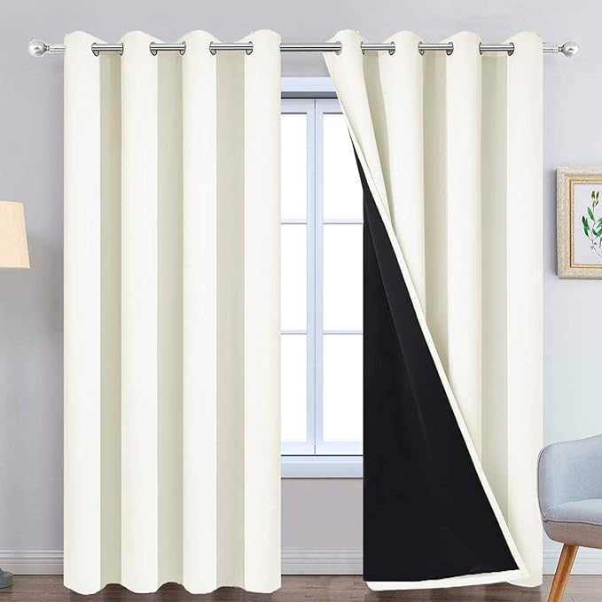Yakamok 100% Blackout Curtains Thermal Insulated Curtain Panels