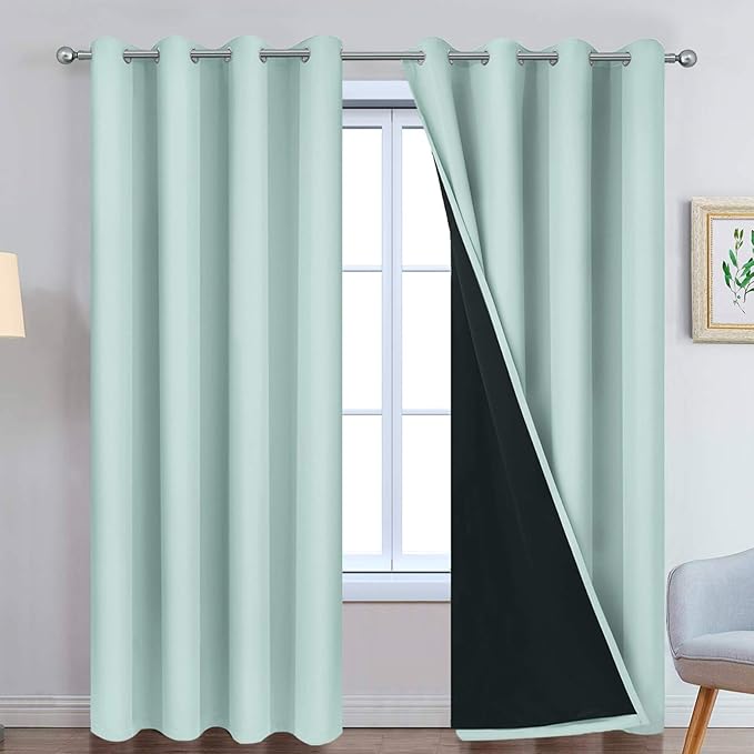 Yakamok 2 Thick Layers Completely Blackout Window Treatment Thermal Insulated