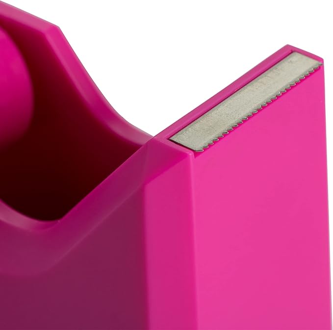 JAM PAPER Colorful Desk Tape Dispensers - Pink - Sold Individually