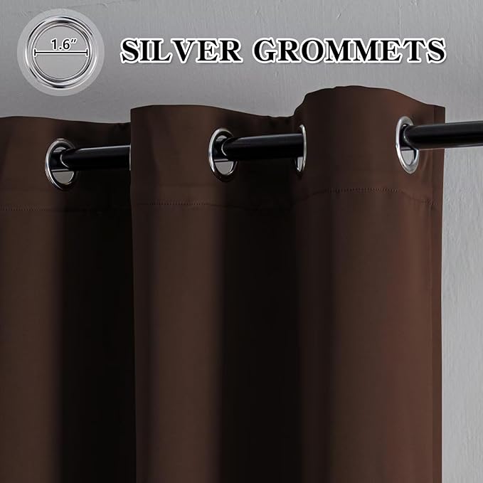 IGEMAEVE Blackout Curtains 96 Inch Length 2 Panels Set, Grommet Energy Saving