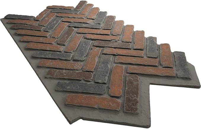 EverStone Herringbone Faux Brick Panel, 46 1/2"W x 25 1/4"H x 1"D, Clay Creek