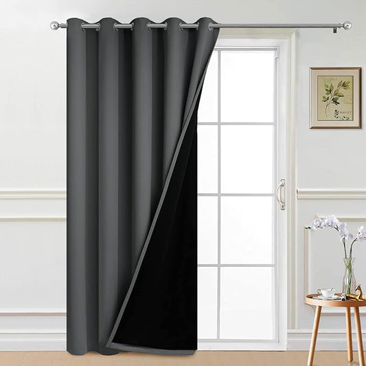 Yakamok 100% Blackout Lined Panels, Thermal Insulated Blackout Curtains