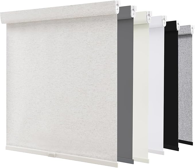 AOSKY No Drill Cordless Blackout Roller Shades