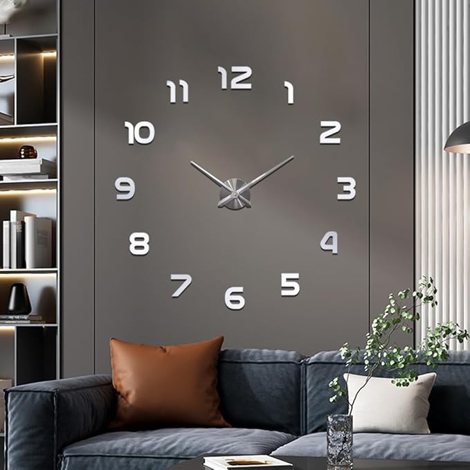Extra Large Digital Wall Clock Decorative Battery Operated, Minimalist