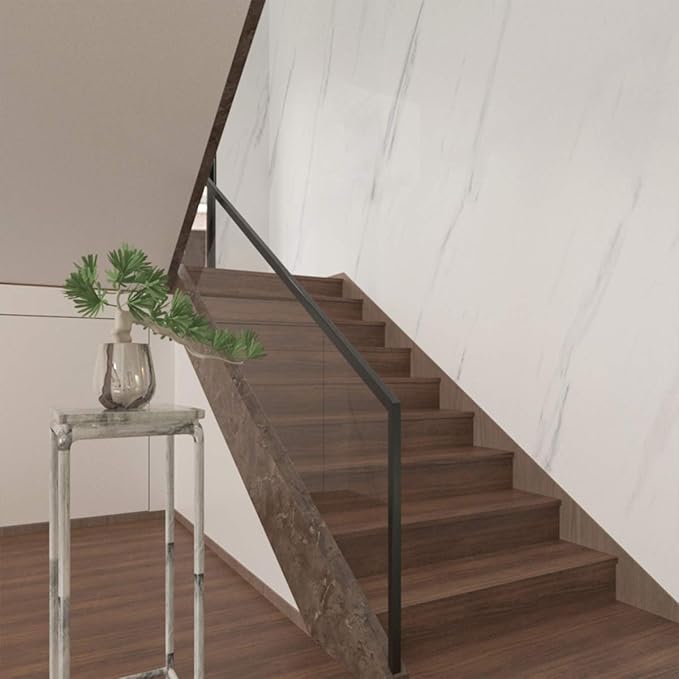 BAYYA White Marble Granite Wallpaper Peel and Stick Countertops Contact Paper