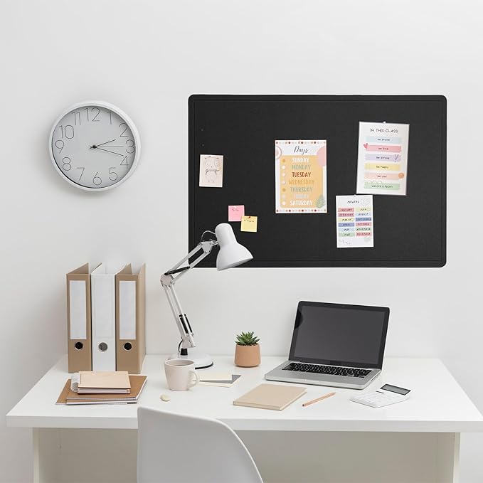 Lightomorrow Bulletin Board, 36 x 24 inches Felt Board