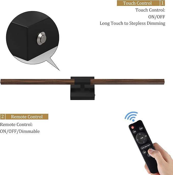 Rayogale 36 Inch Rechargeable Battery Operated Wall Sconce Set Two, 8000mAh