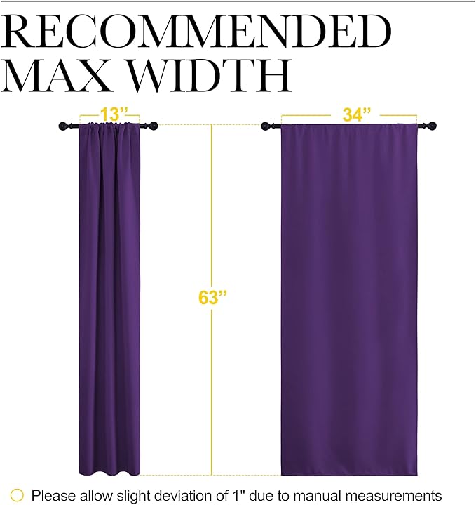 NICETOWN Bedroom Curtain Panels