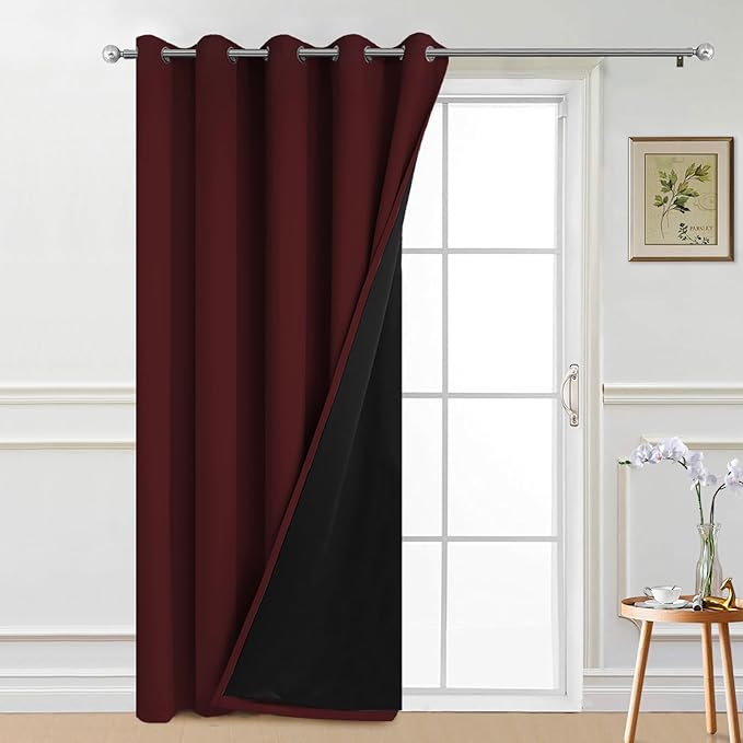 Yakamok 100% Blackout Lined Panels, Thermal Insulated Blackout Curtains