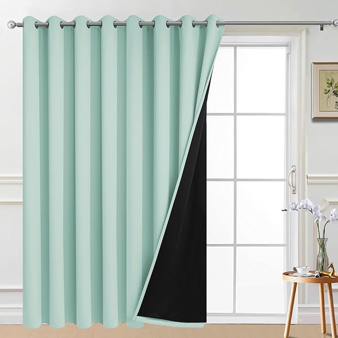 Yakamok Extra Wide 100% Blackout Full Shading Curtains