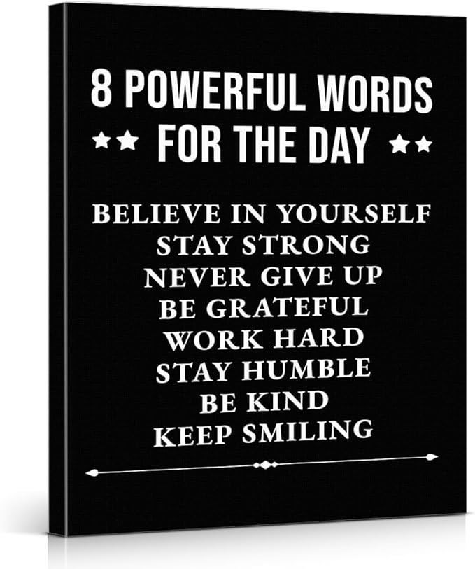 Inspirational Wall Decor, Motivational Canvas Painting Wall Art