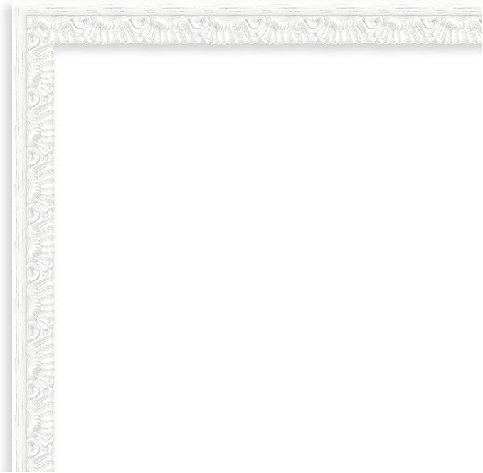 Amanti Art White Framed Magnetic Board 26x42 Large Vision Board for use with Magnets, 100% Metal Sheet to Display Items as Office Decor or for Home Organization in mudroom, Kitchen or Kids Room
