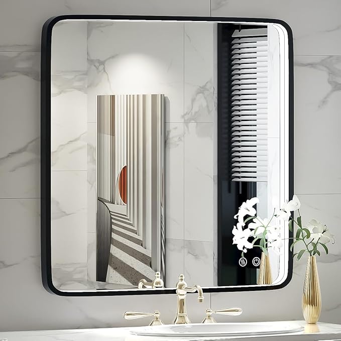 36X36 Inch Black Frame Bathroom
