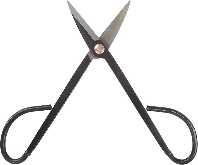 BambooMN 7.2" Black Bonsai Trimming Shear - 30 Pieces