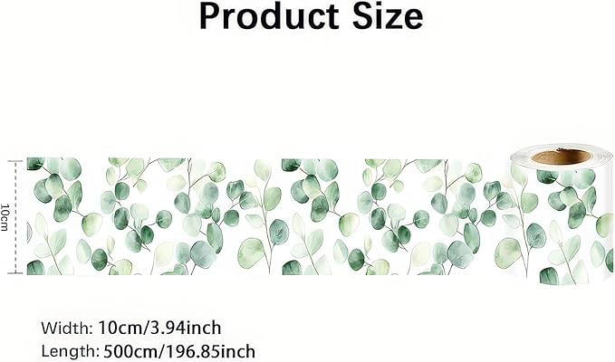 HOMETITUTE Wallpaper Border 4x196 Inch Peel and Stick Wall Border Wallpaper