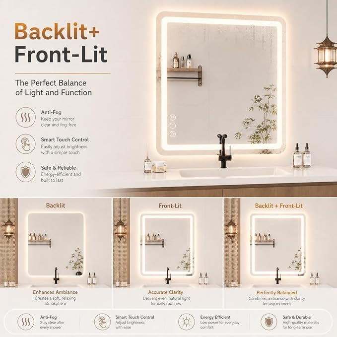 30" x 36" Led Bathroom Mirror