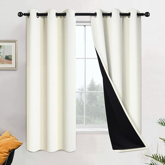 Yakamok 63 Inch Length 100% Blackout Curtains
