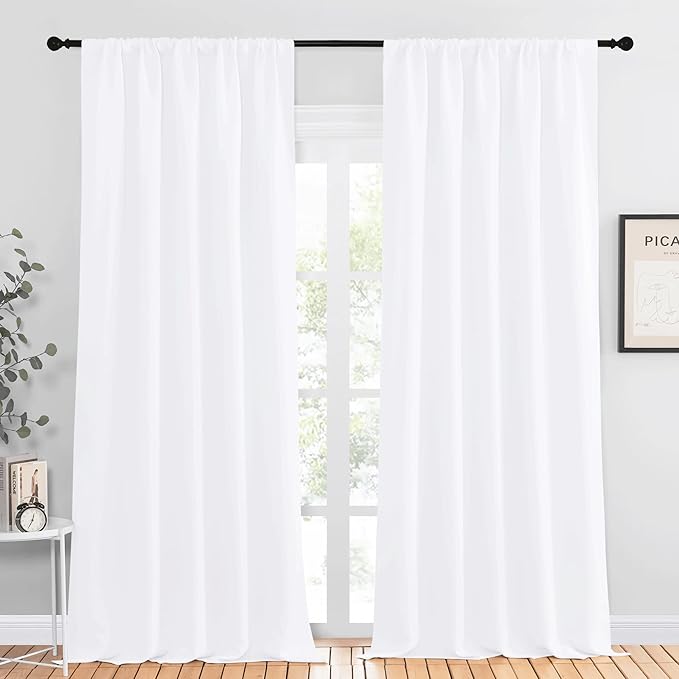 NICETOWN White Bedroom Curtain Panels