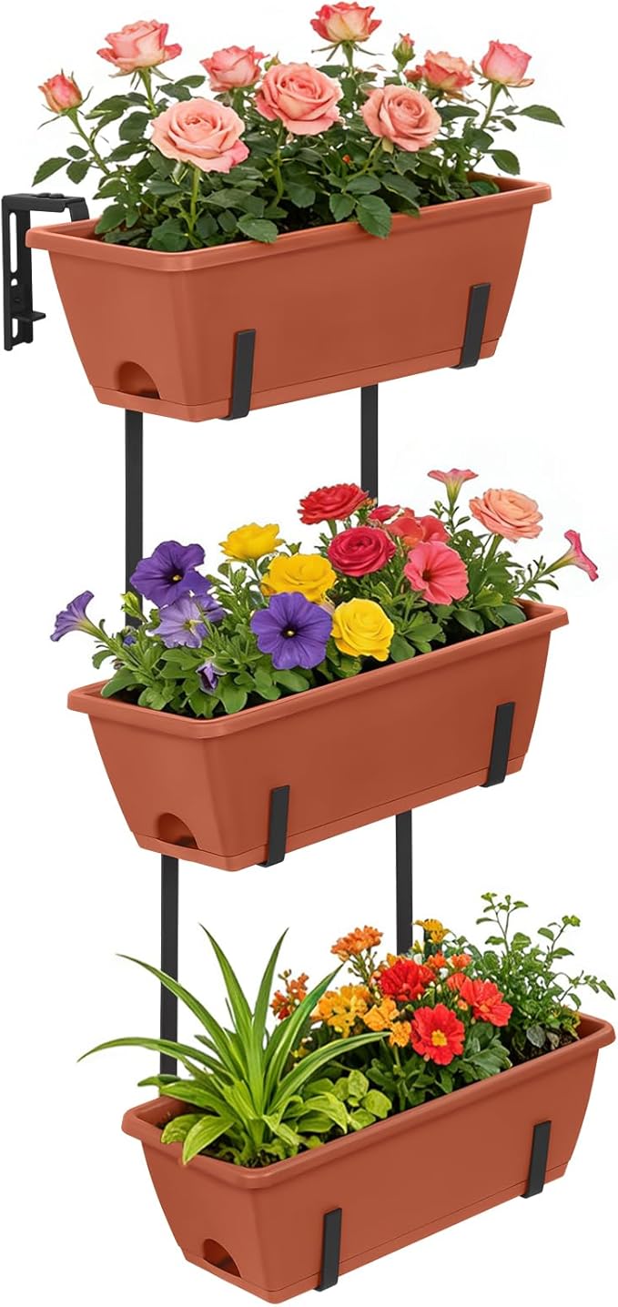 OYEAL Railing Planter Box Window Boxes Planters
