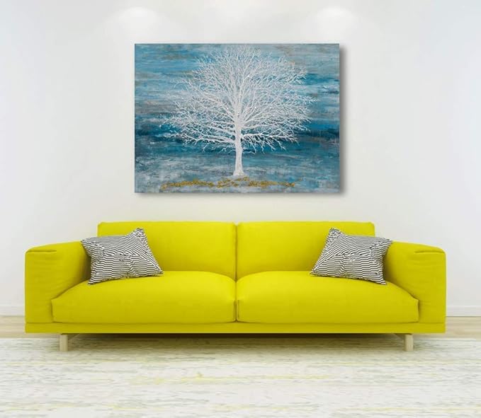 Yihui Arts Canvas Art Wall Decor, Modern Nature Teal Artwork Prints, Large Size