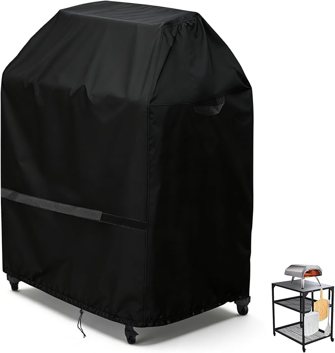 Outdoor Pizza Oven Table Cover for Ooni Oven and Large Table, Outdoor Bar Table Cover Waterproof Heavy Duty for Patio Grill Table - 32''L x 32''W x 52''H