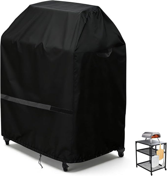 Outdoor Pizza Oven Table Cover for Ooni Oven and Large Table, Outdoor Bar Table Cover Waterproof Heavy Duty for Patio Grill Table - 32''L x 32''W x 52''H