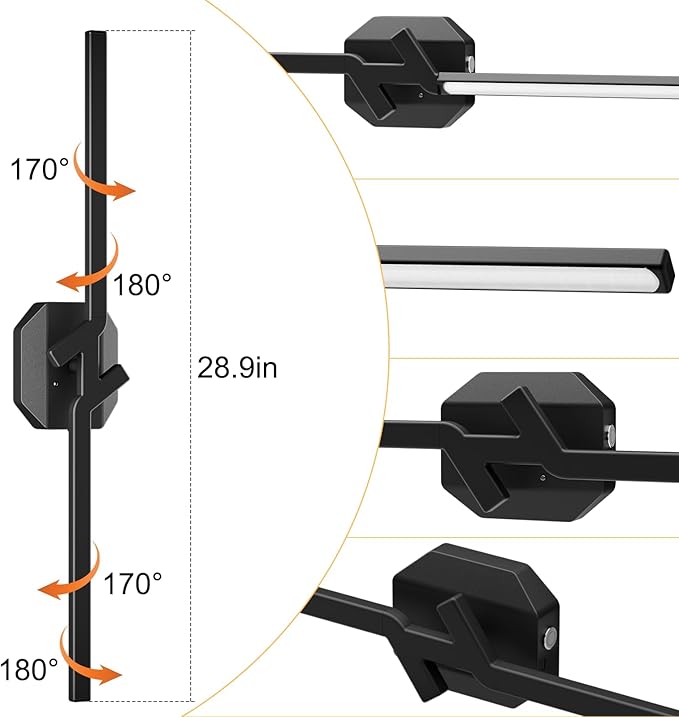 Battery Operated Wall Sconce Set of Two, USB Rechargeable Wall Sconce