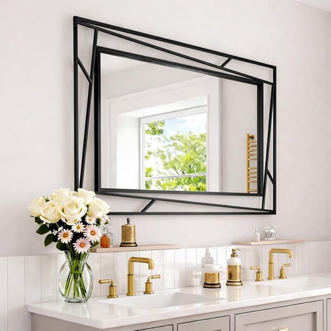Rectangular Wall Mirror, Hang Horizontally or Vertically