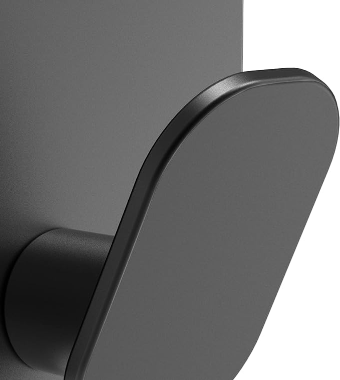DELITON Black Towel Hook 6 Pack, Stainless Steel Stick on Wall Hooks