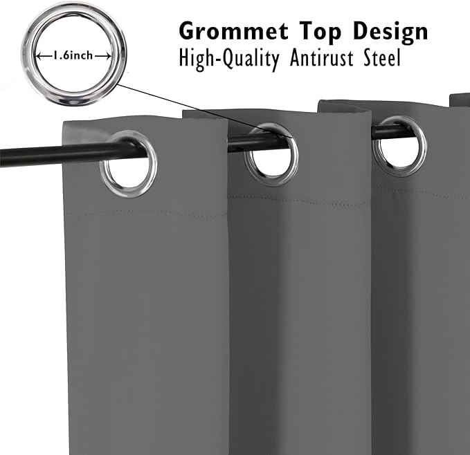 ChrisDowa Blackout Curtains 48 inches Long