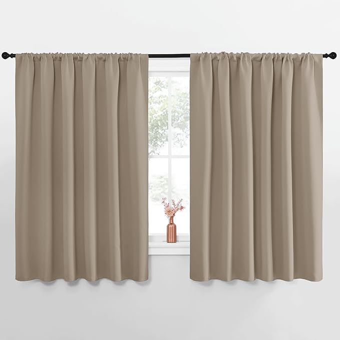 NICETOWN Blackout Curtains for Bedroom, 1 Pair, 70 by 63-inch, Window Treatment